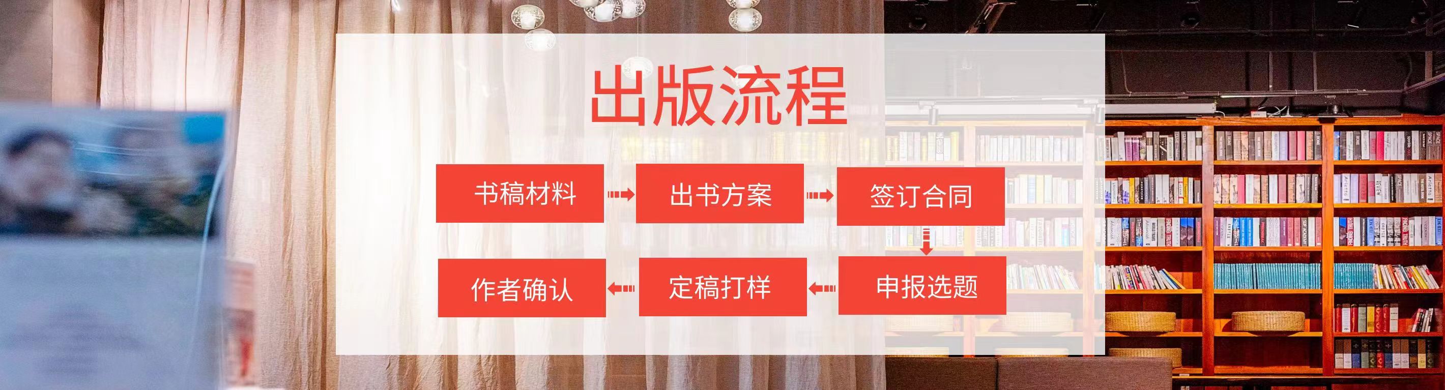 出版流程-书稿材料-出书方案-签订合同-作者确认-定稿打样-申报选题